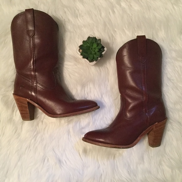 Frye Shoes - Vintage Frye Western Cowboy Cowgirl Leather Boots